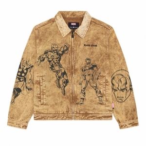 Marvel X Teddy Fresh Acid Wash Denim Jacket; BRAND NEW; Size: XL